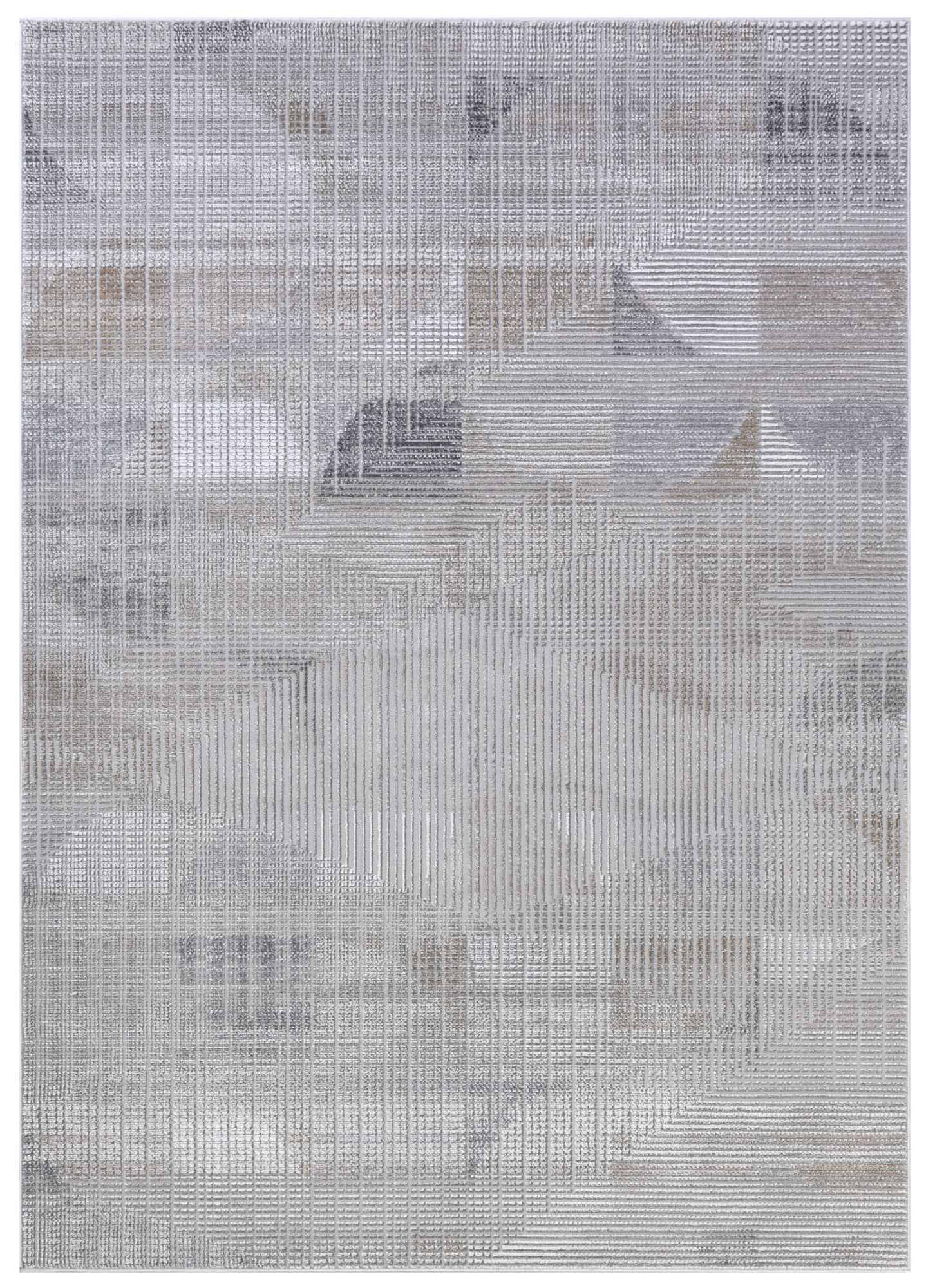 Tappeto Como Grigio Beige Geometrico