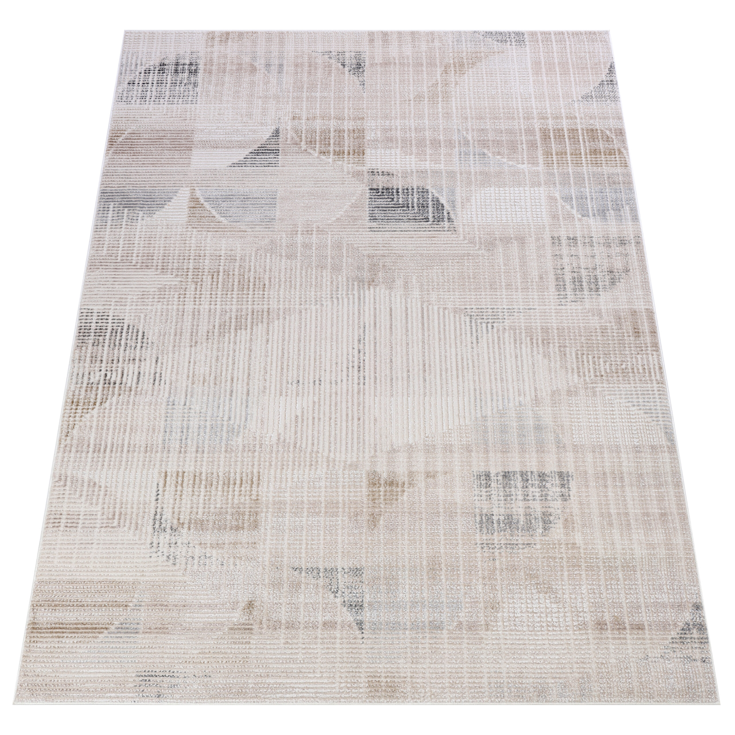 Tappeto Como Beige Grigio Geometrico