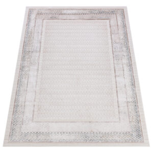 Tappeto Como Crema Beige con Cornice