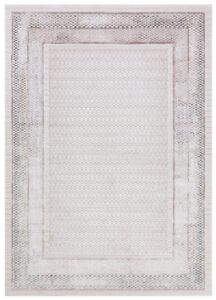 Tappeto Como Crema Beige con Cornice