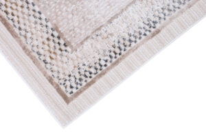 Tappeto Como Crema Beige con Cornice