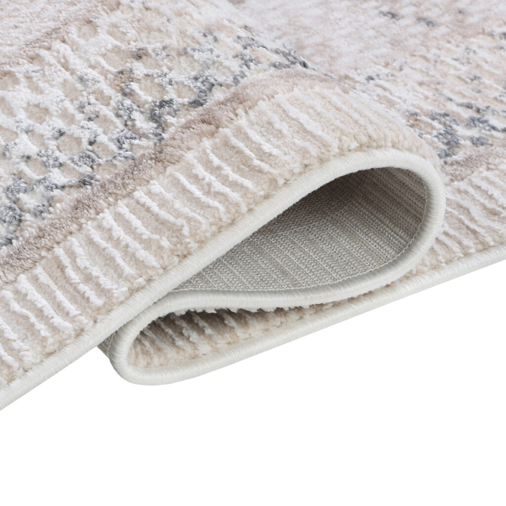 Tappeto Como Crema Beige con Cornice