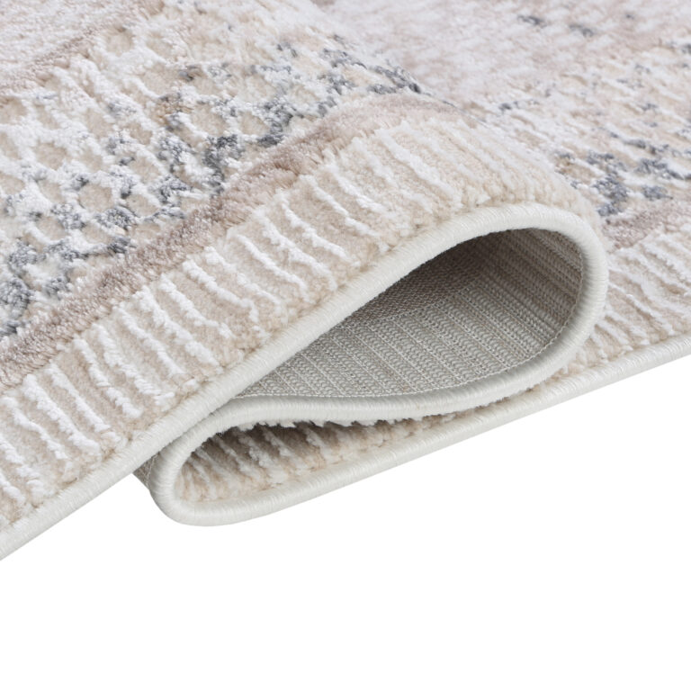 Tappeto Como Crema Beige con Cornice
