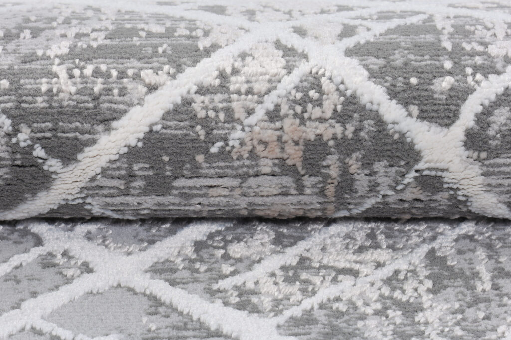 Tappeto Como Grigio Beige a Quadri