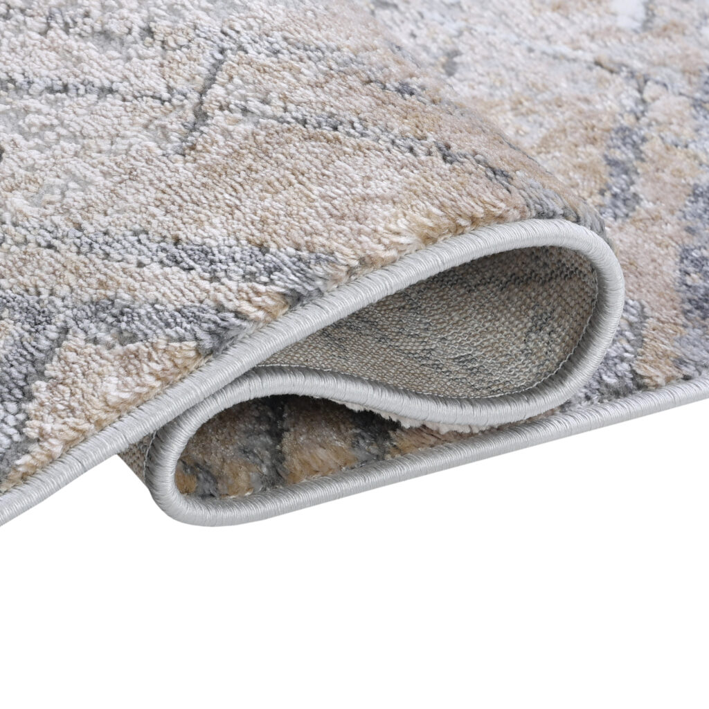 Tappeto Como Grigio Beige a Quadri