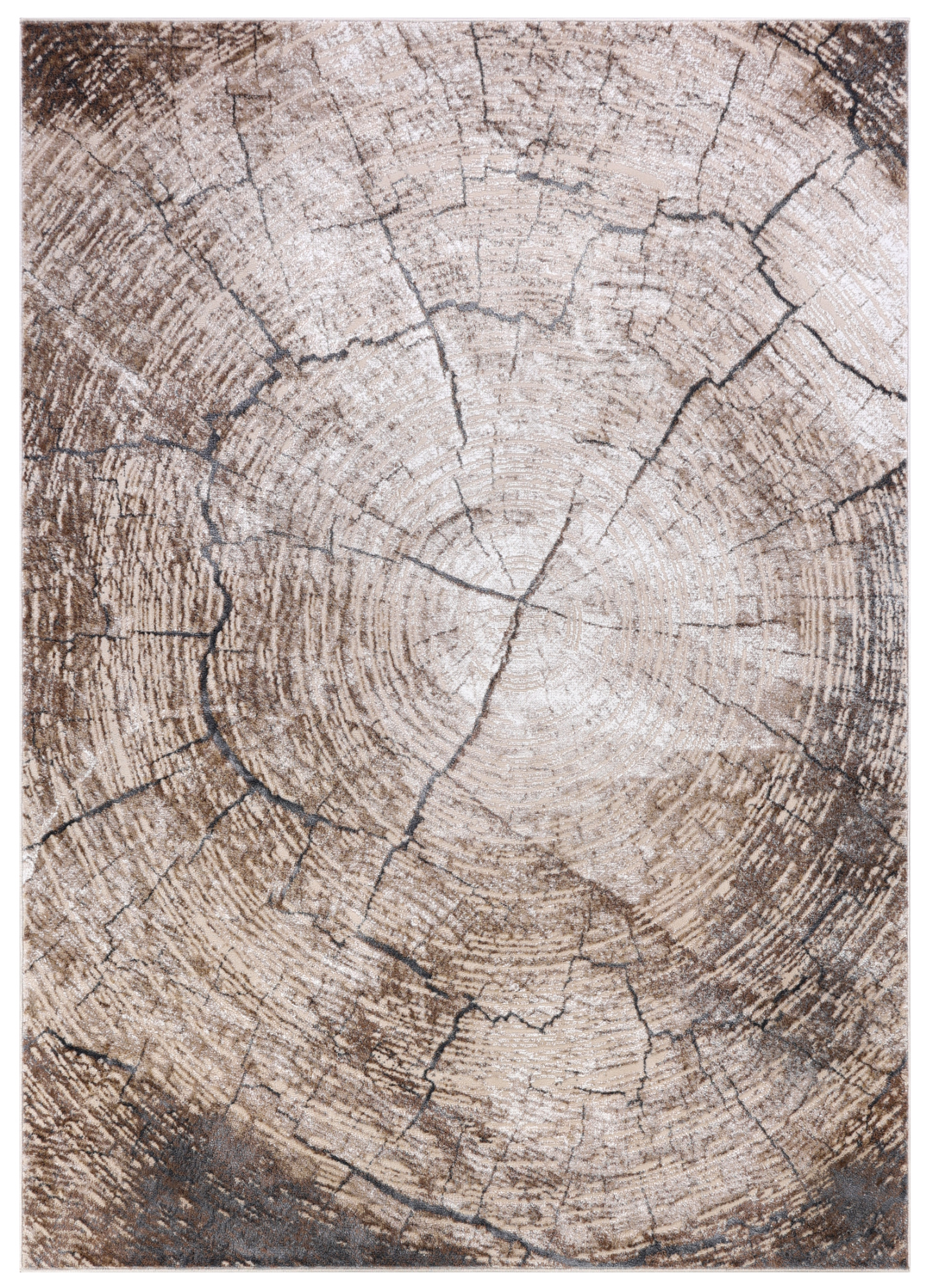 Tappeto Como Marrone Beige a Tronco d'Albero