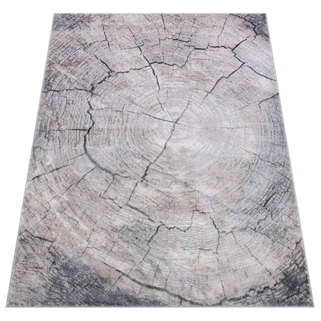 Tappeto Como Grigio Beige a Tronco d'Albero