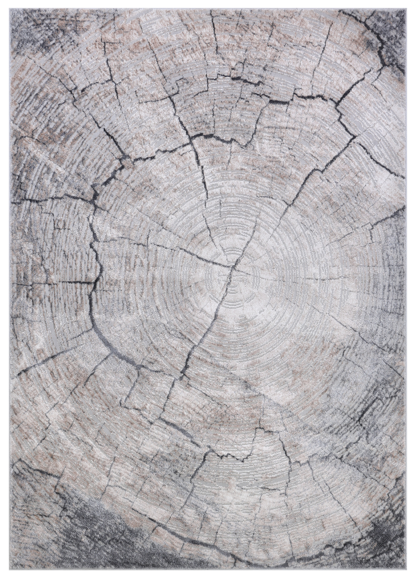 Tappeto Como Grigio Beige a Tronco d'Albero