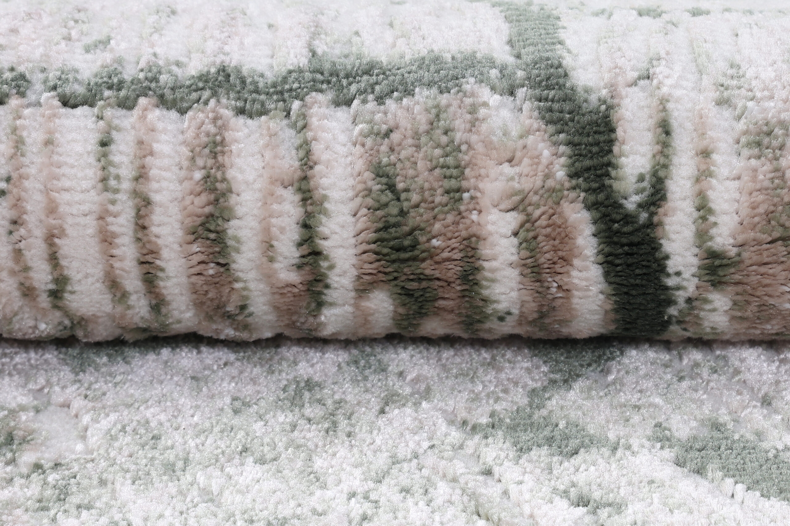 Tappeto Como Beige Verde a Tronco d'Albero