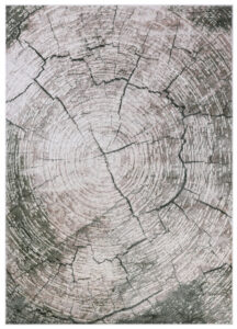 Tappeto Como Beige Verde a Tronco d'Albero