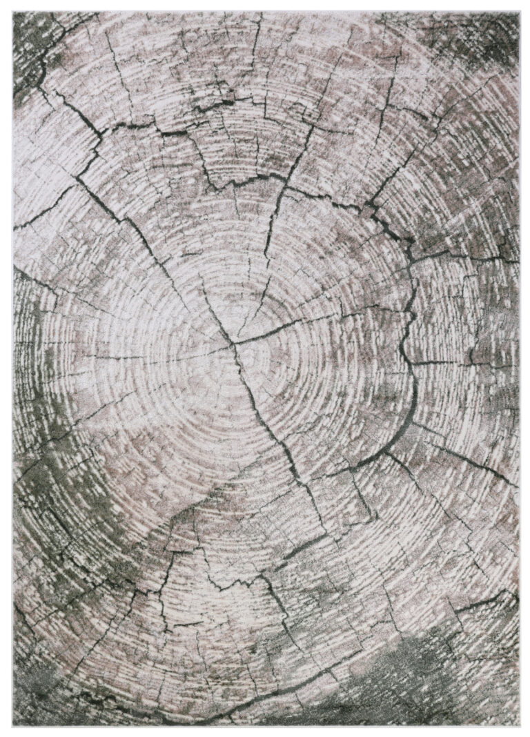 Tappeto Como Beige Verde a Tronco d'Albero