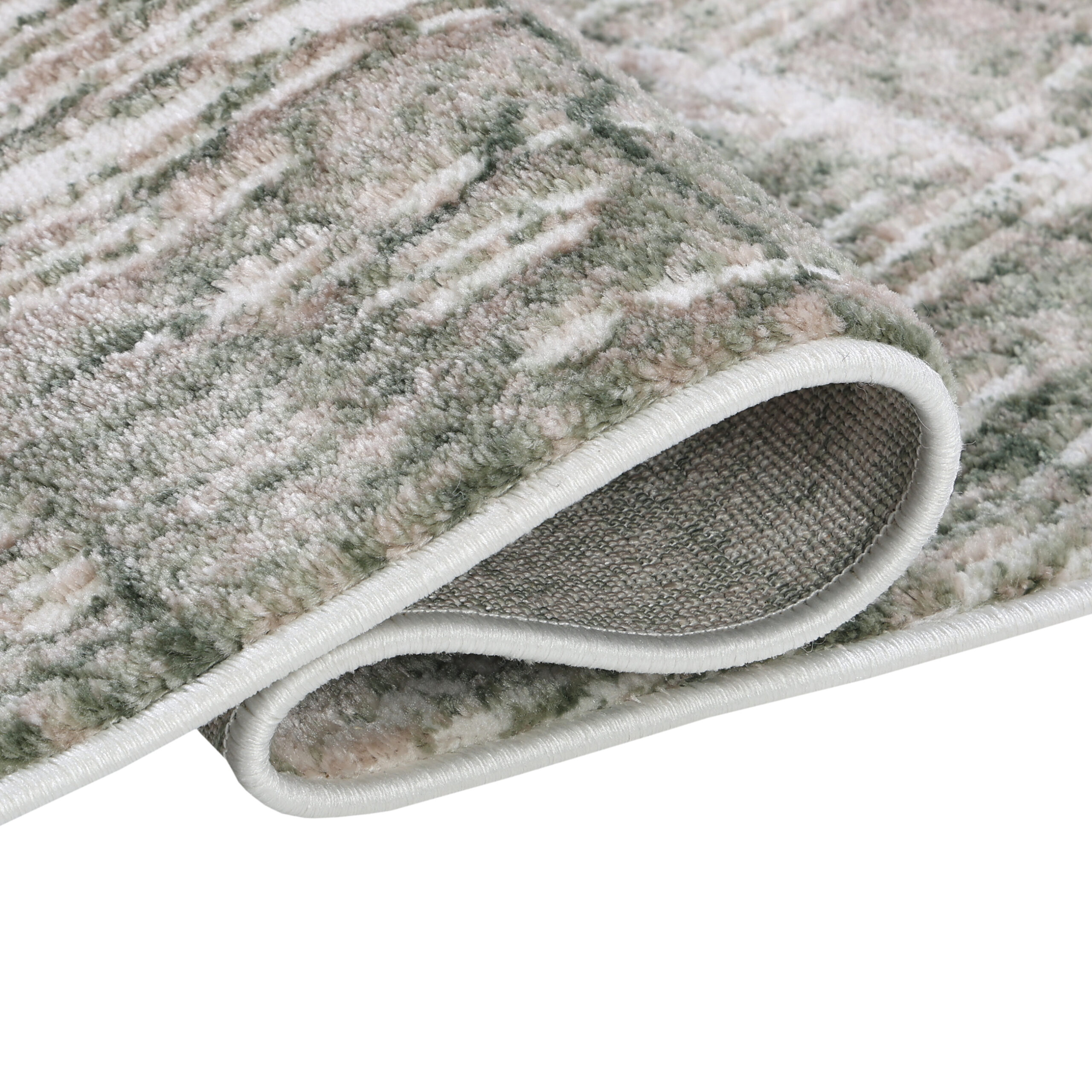 Tappeto Como Beige Verde a Tronco d'Albero