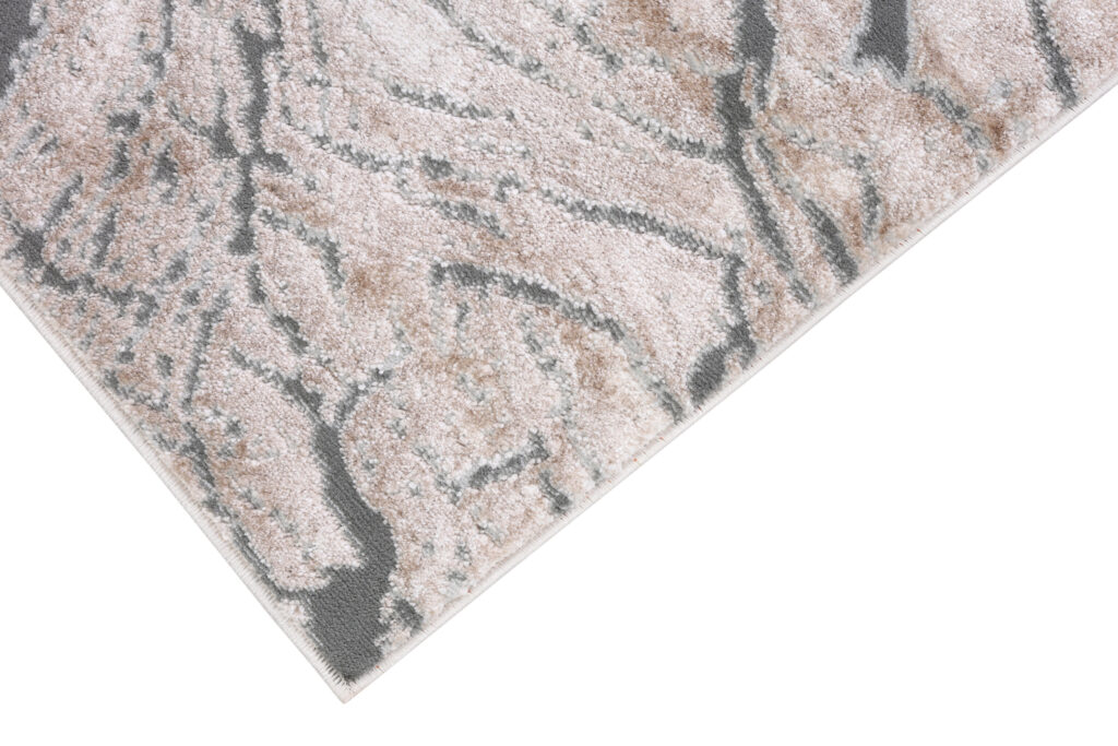 Tappeto Como Beige Grigio Struttura Legno