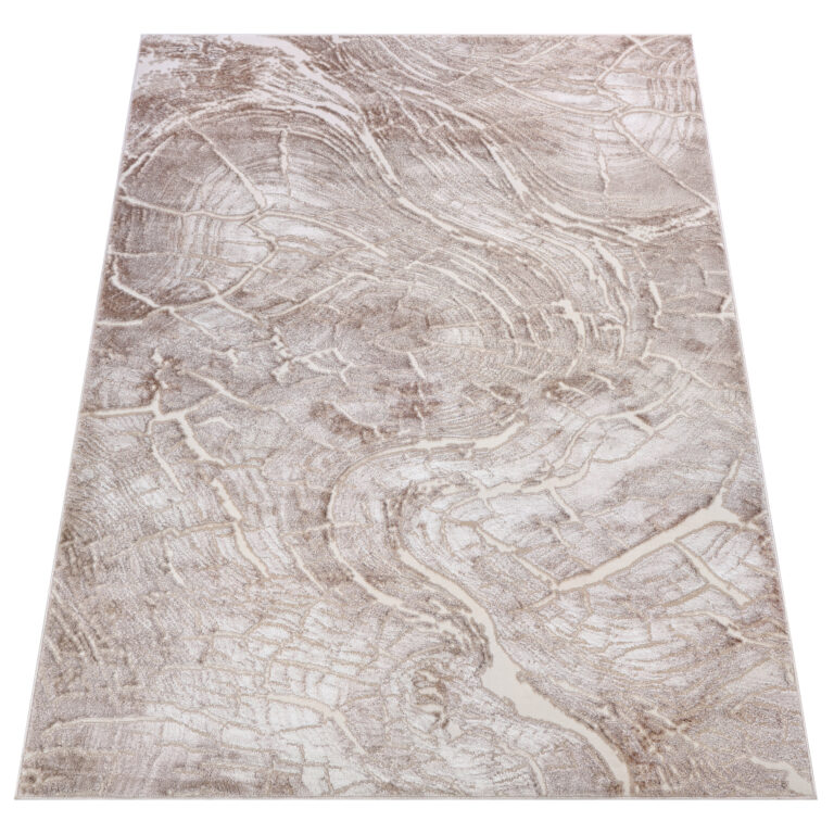 Tappeto Como Beige Chiaro Struttura Legno