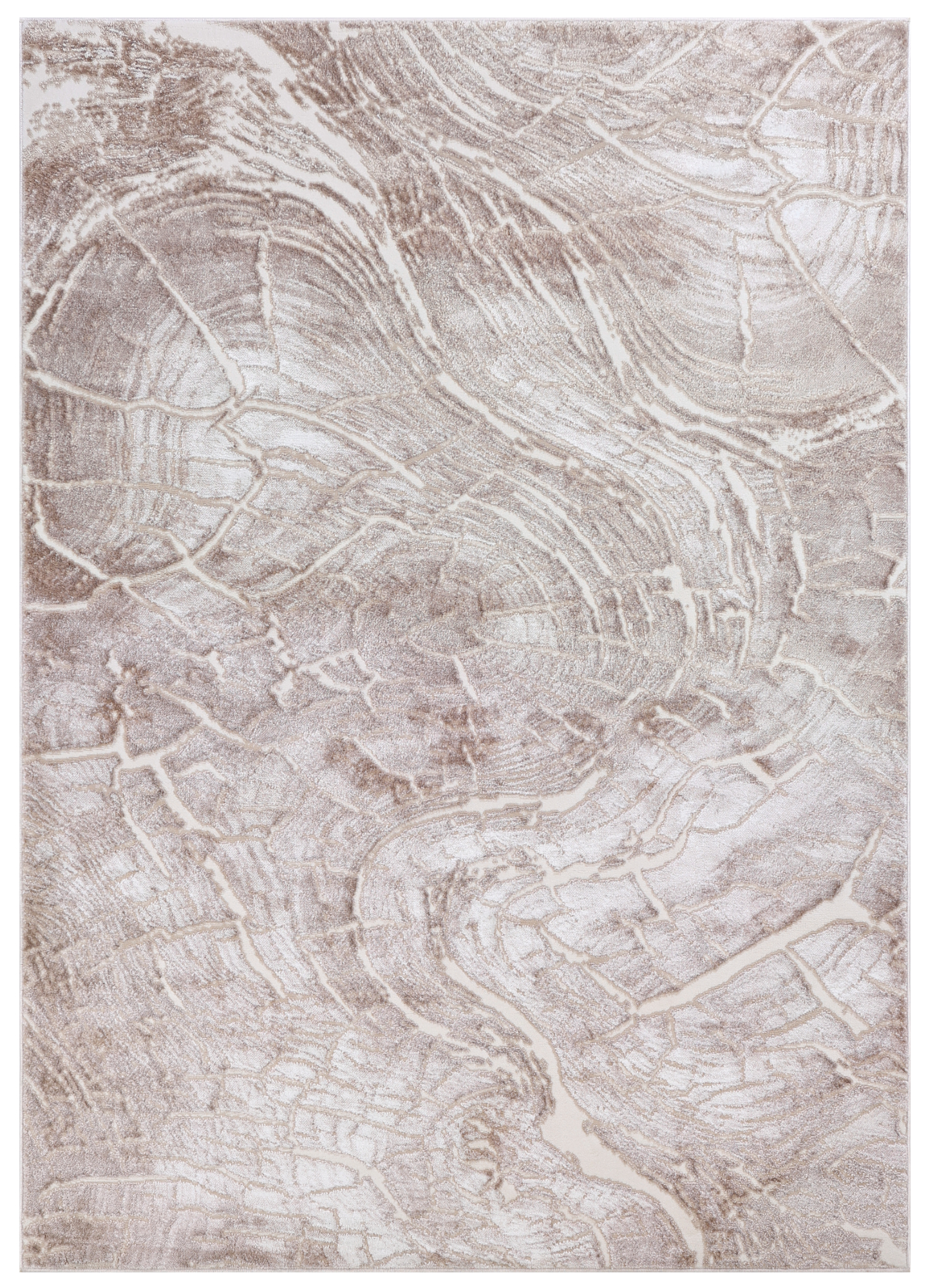 Tappeto Como Beige Chiaro Struttura Legno