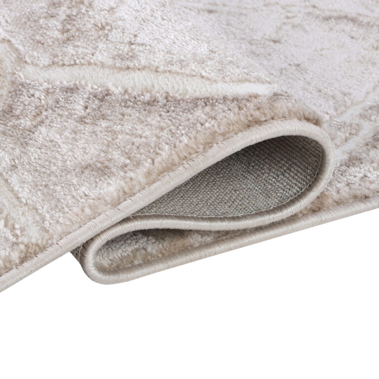 Tappeto Como Beige Chiaro Struttura Legno
