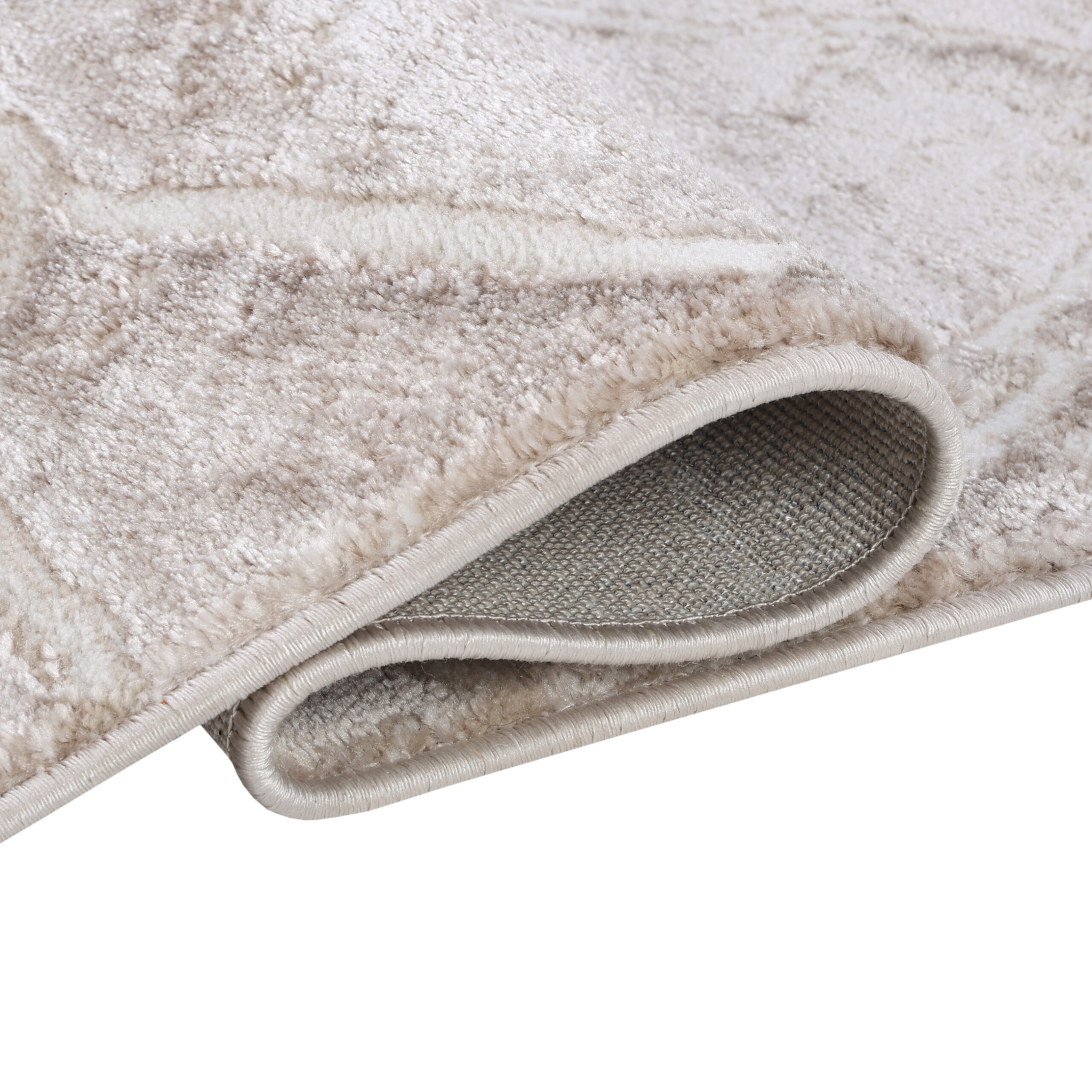 Tappeto Como Beige Chiaro Struttura Legno