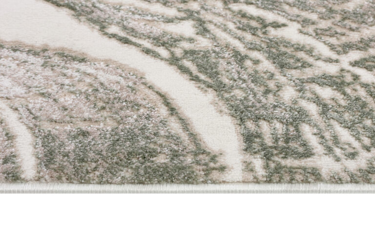 Tappeto Como Beige Verde Struttura Legno