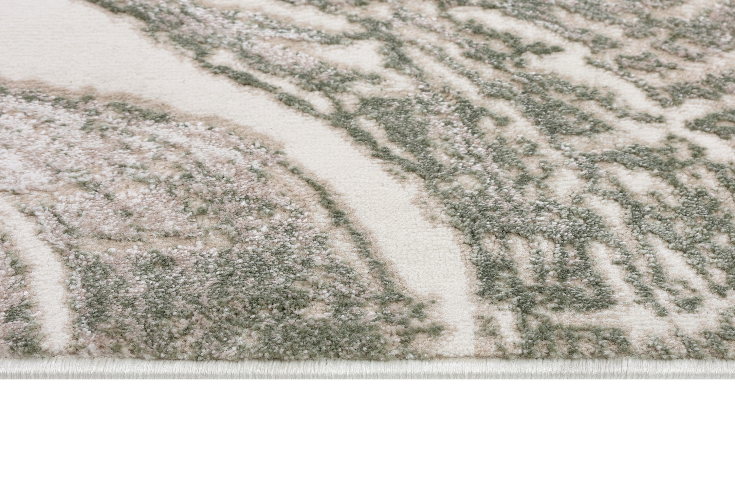 Tappeto Como Beige Verde Struttura Legno