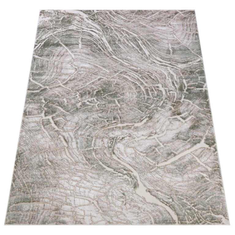 Tappeto Como Beige Verde Struttura Legno