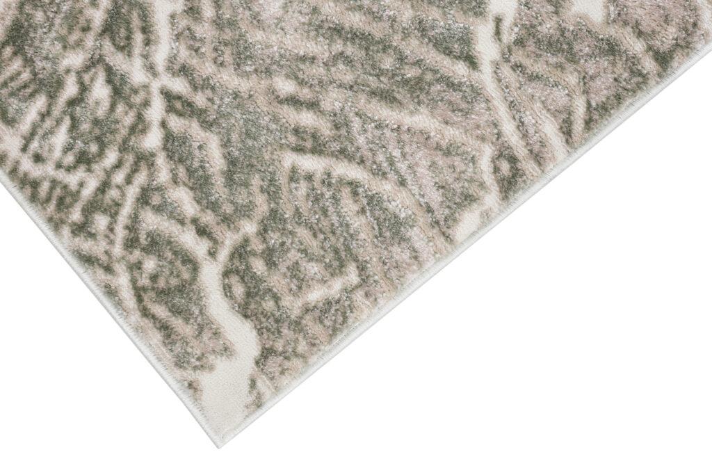 Tappeto Como Beige Verde Struttura Legno