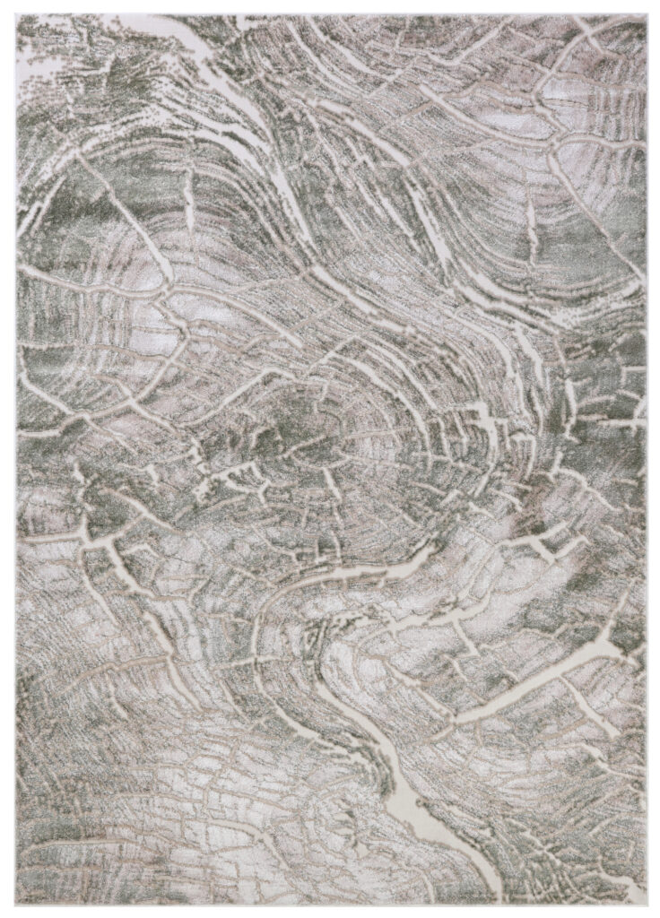 Tappeto Como Beige Verde Struttura Legno