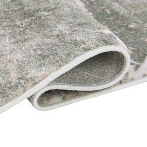 Tappeto Como Beige Verde Struttura Legno