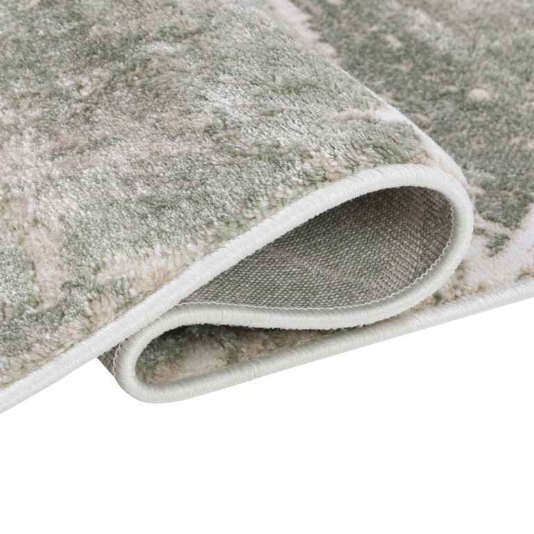 Tappeto Como Beige Verde Struttura Legno