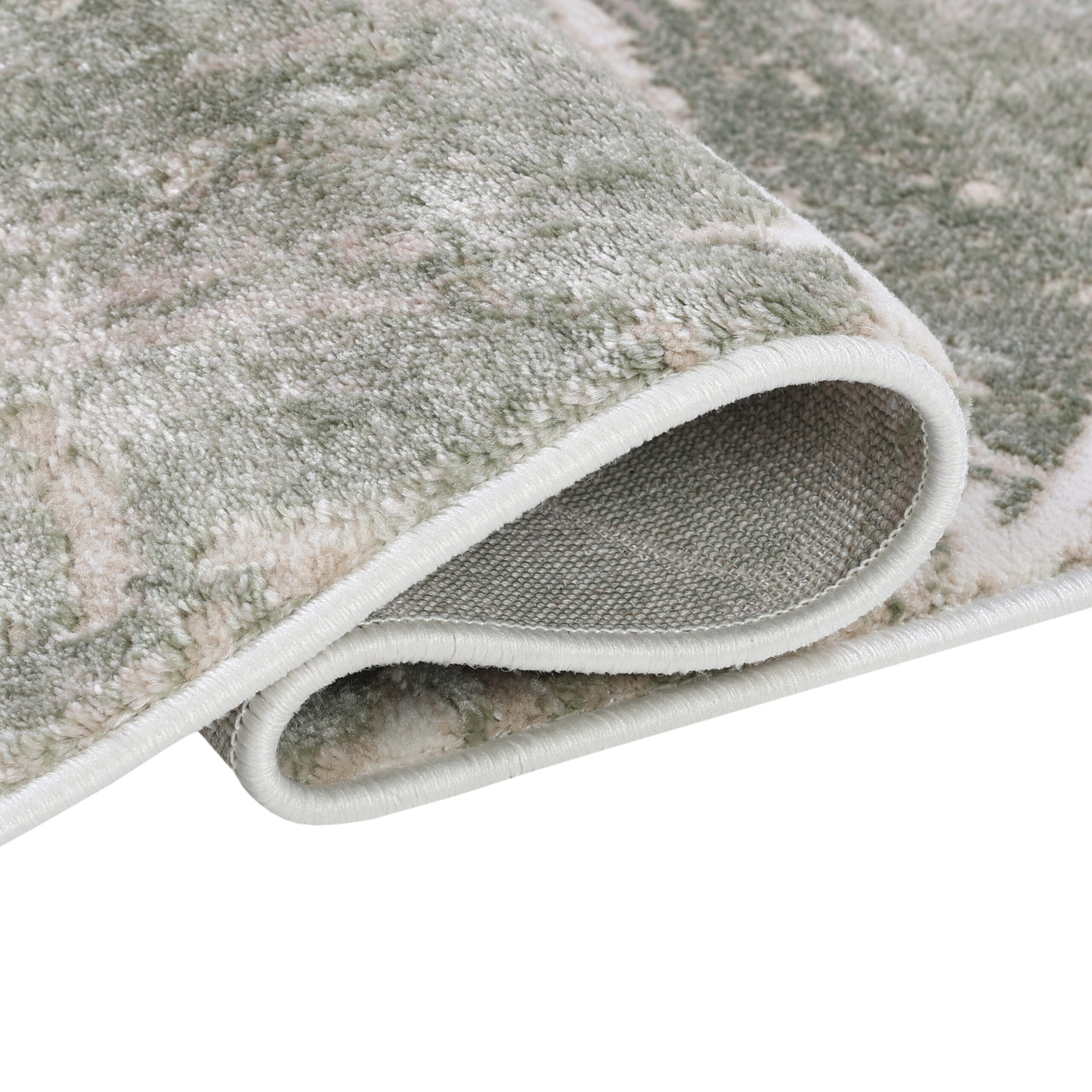 Tappeto Como Beige Verde Struttura Legno