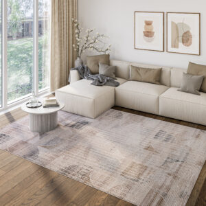 Tappeto Como Beige Grigio Geometrico