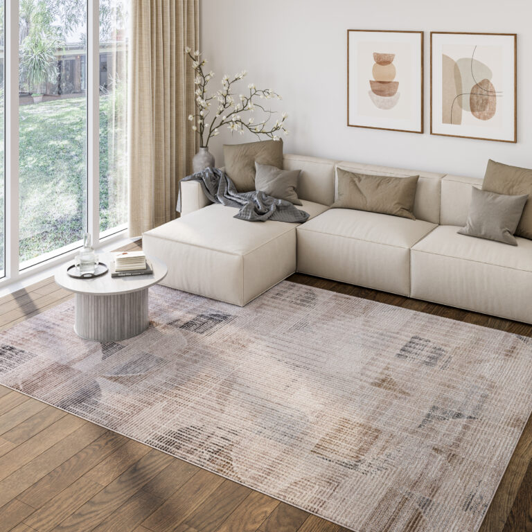 Tappeto Como Beige Grigio Geometrico