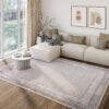 Tappeto Como Crema Beige con Cornice