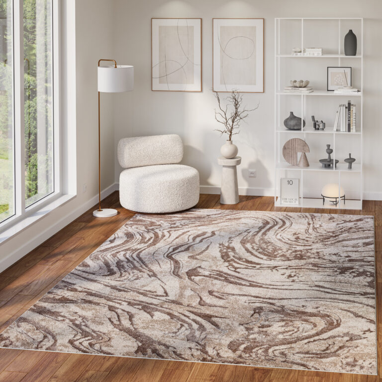 Tappeto Como Beige Crema Marmo