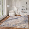 Tappeto Como Beige Blu Marmo