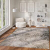 Tappeto Como Beige Verde Struttura Legno