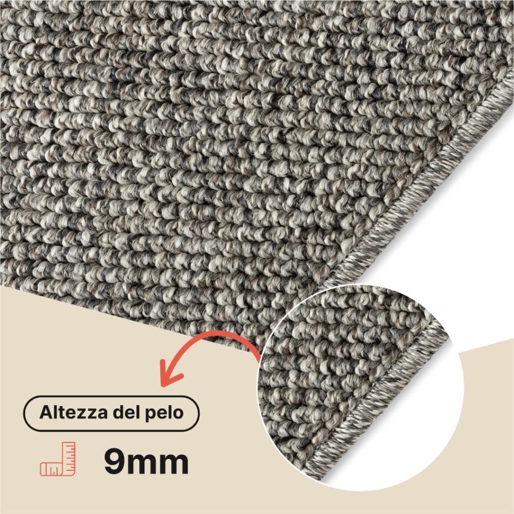 Tappeto Esterno Calma Grigio Scuro