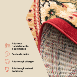 Tappeto Atlas Ovale Verde Beige Tradizionale Medaglione