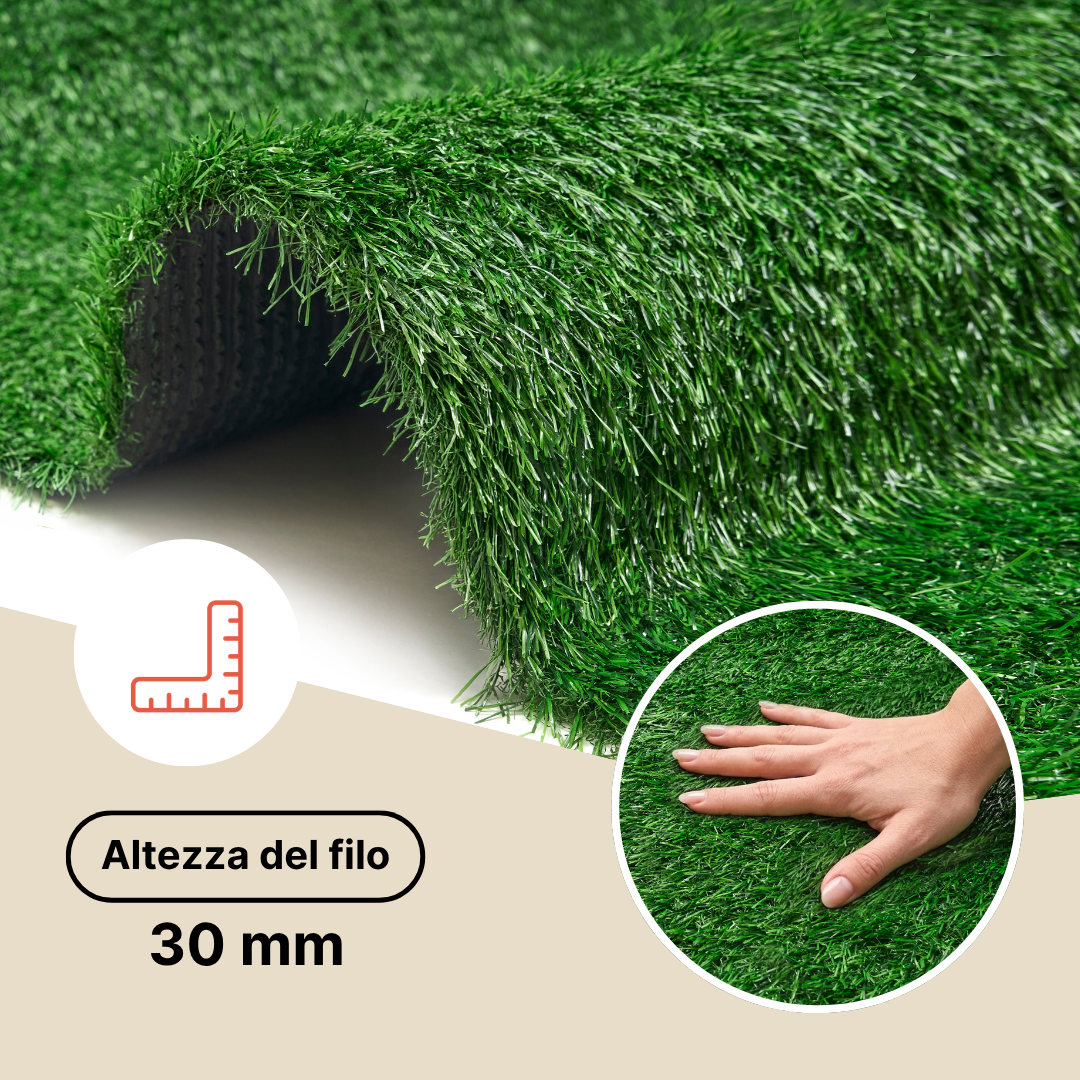 Erba Sintetica Verde 30 mm