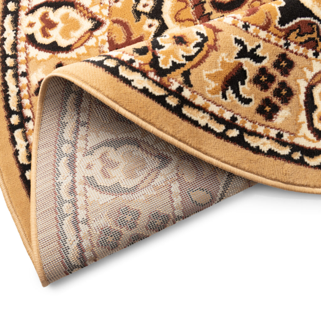 Tappeto Atlas Ovale Beige Marrone Tradizionale Medaglione