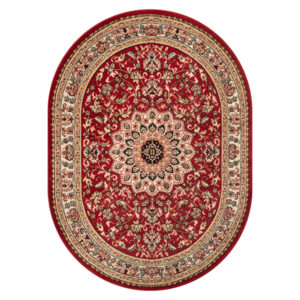 Tappeto Atlas Ovale Rosso Tradizionale Medaglione