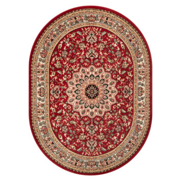 Tappeto Atlas Ovale Rosso Tradizionale Medaglione