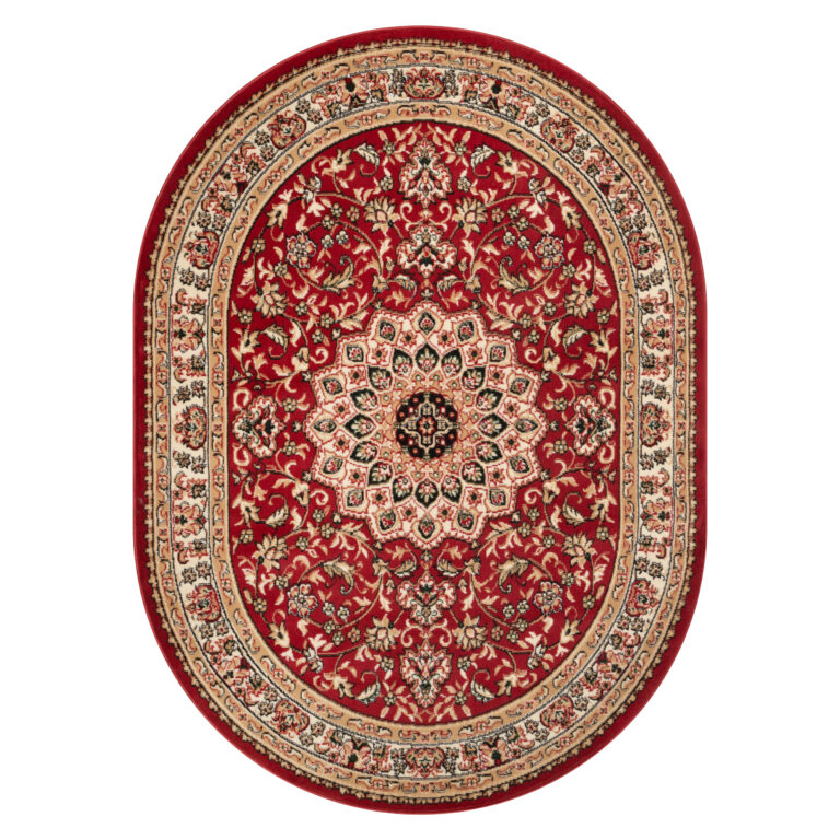 Tappeto Atlas Ovale Rosso Tradizionale Medaglione