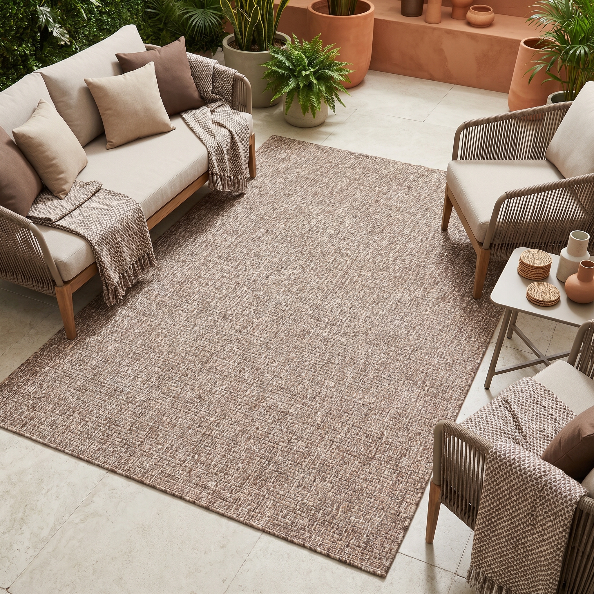 Tappeto Esterno Verano Marrone