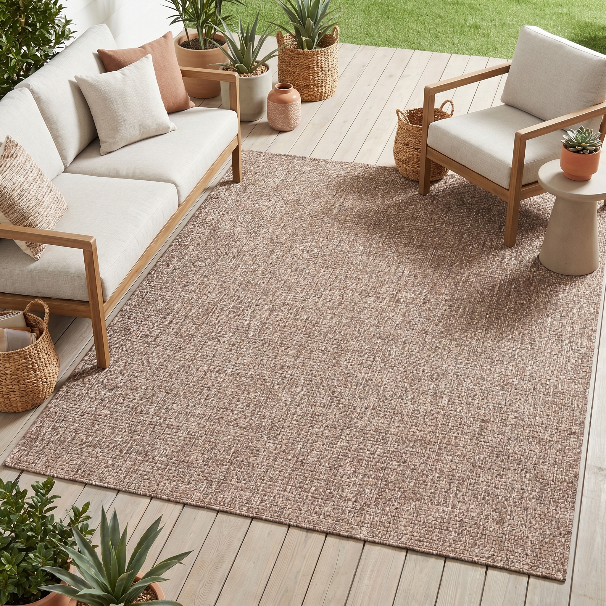 Tappeto Esterno Verano Marrone