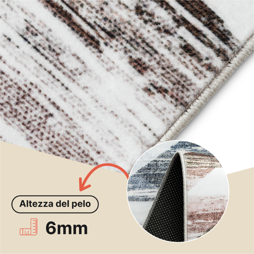 Tappeto Venezia Moderno Geometrico Multicolore Antiscivolo
