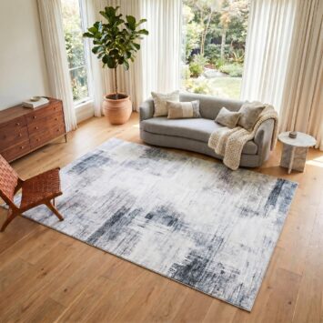 Tappeto Venezia Astratto Moderno Blu Grigio Antiscivolo