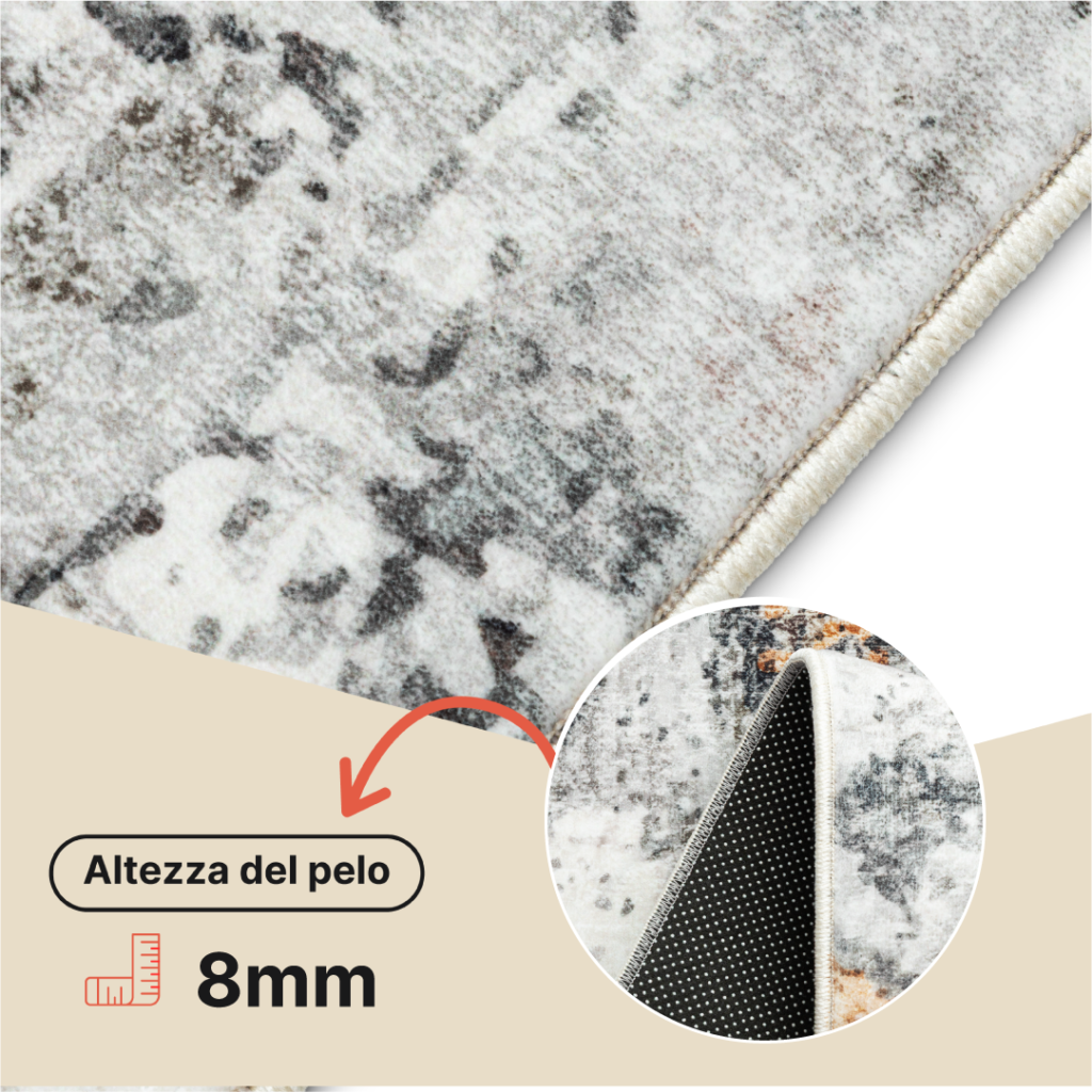 Tappeto Bari Astratto Multicolore Antiscivolo