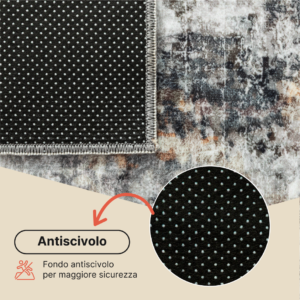Tappeto Bari Astratto Multicolore Antiscivolo