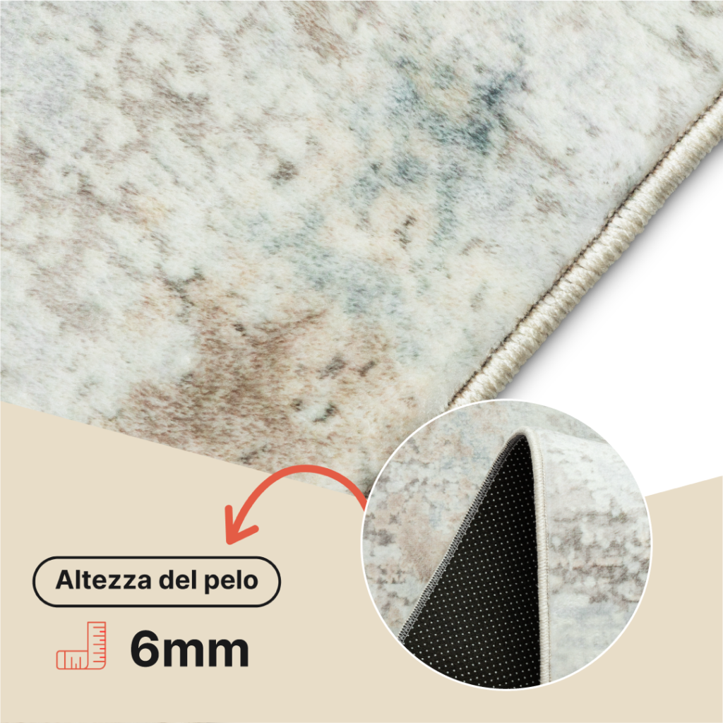 Tappeto Venezia Moderno Astratto Crema Marrone Antiscivolo