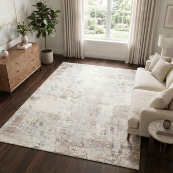 Tappeto Venezia Moderno Astratto Crema Marrone Antiscivolo